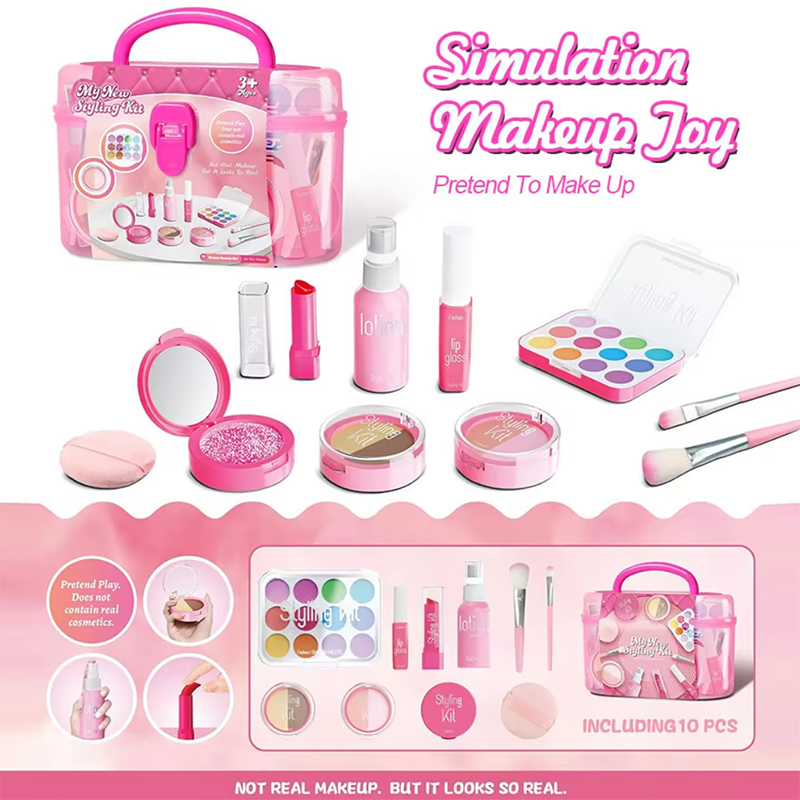 Beauty Makeup For Kids - 10 Pcs/set Simulation Pretend Makeup Play