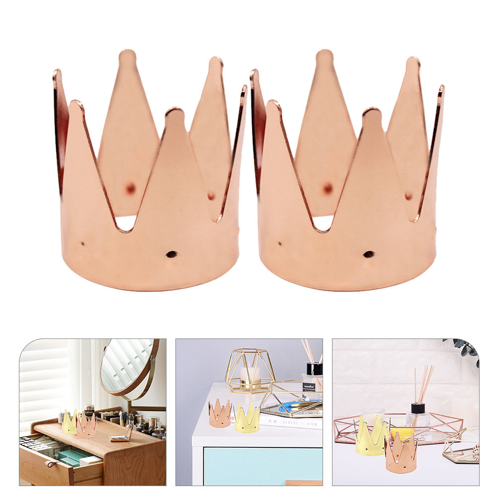 Beauty And Makeup - 2pcs Makeup Sponge Holder Crown Shaped