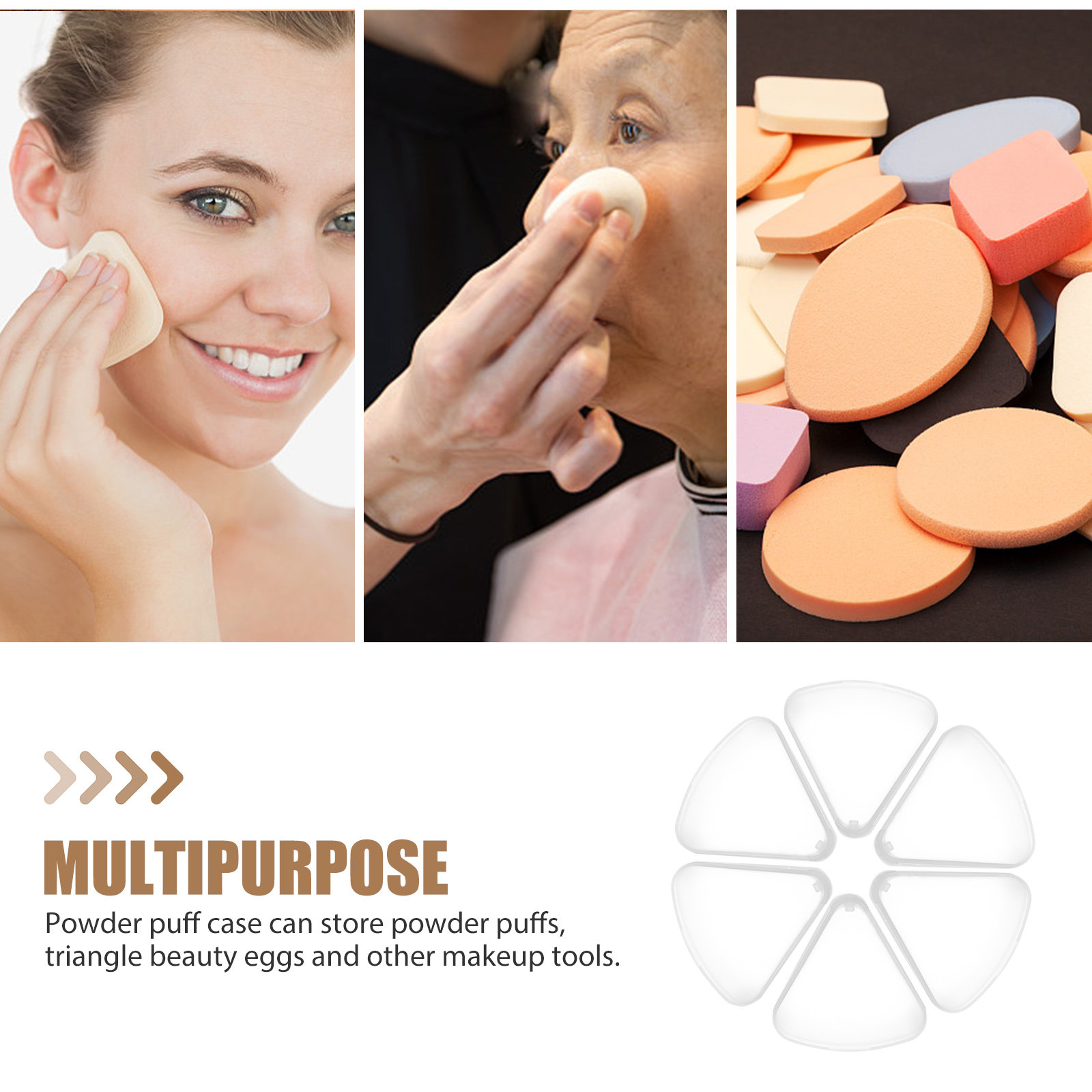 6Pcs Triangle Powder Puff Case – Beauty And Makeup recenzja i cena