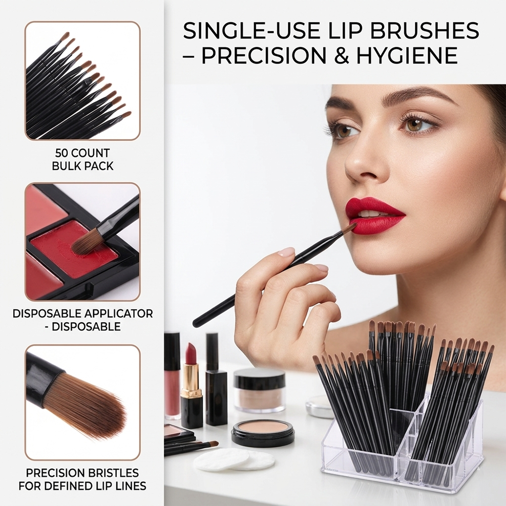 50/100pcs Disposable Lip Brush – Beauty And Makeup recenzja i cena