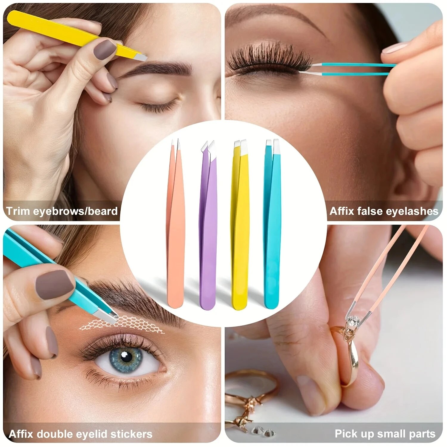 Colorful Eyebrow Tweezer Hair  – Beauty - Makeup - Eyes recenzja i cena